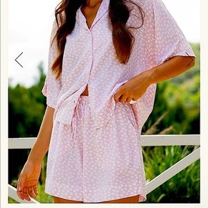 Sleep Set - Reverse Dot - Marshmallow Pink